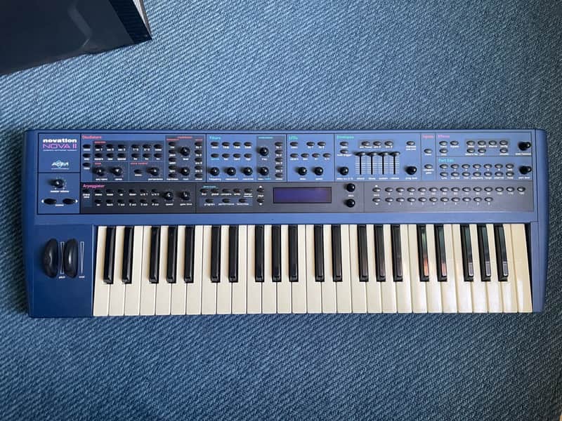 Novation Nova II Keyboard 12-Voice Synthesizer 2004 - Blue image 1