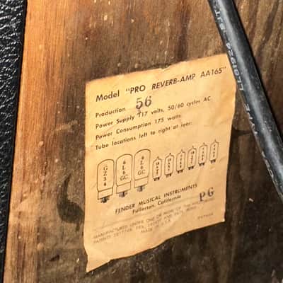 Vintage 1966 Fender Pro Reverb AA165 40 Watt 2x12 Amp image 25