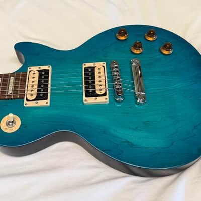 2016 Gibson Les Paul Studio Deluxe - Caribbean Night Blue - Free Pro Setup image 5