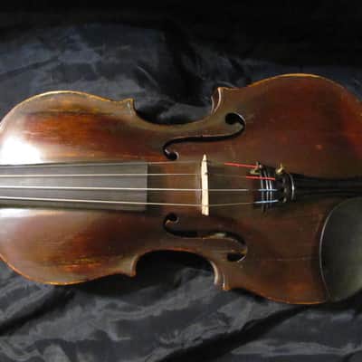 Violin Johannes Georgius Hellmer 1712 Prague w/August Gemunder 1884 Repair Label image 2