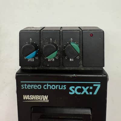 Washburn SCX:7 Stereo Chorus Analog Rare Vintage Guitar Effect Pedal + Box image 3