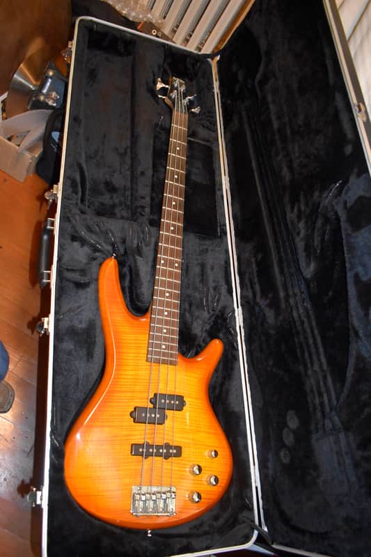 ibanez gio soundgear n427 bass guitar flame top | Reverb