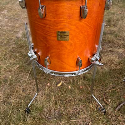 Yamaha Custom Absolute Bop Jazz Drum Set 10x7, 12x8 toms , 14x14 floor, 18x14 Vintage Natural Maple bass, Birch toms Gold badge MIJ image 11