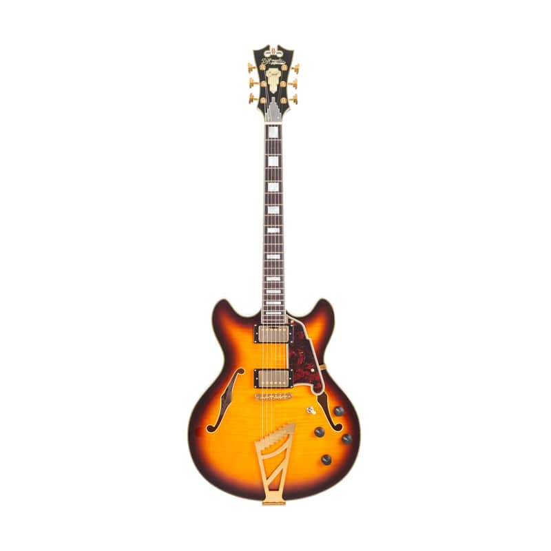 2016 D'Angelico Excel DC Semi-Hollow Electric Guitar w/Stairstep Tailpiece, Vintage Sunburst, S16006YYYY image 1