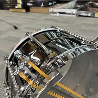 PEARL PHB1480 14"X8" PHILHARMONIC BRASS CONCERT SNARE DRUM - FLOOR MODEL image 7
