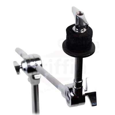Deluxe PACK Set -  Hi-Hat Stand & Cymbal Boom Stand Kit (2x Stands) by GRIFFIN | Hi-Hat Pedal with Pull Chain, Chrome Double-Braced Legs & Counterweight Adapter for Crash, Ride & Splash Cymbals image 5