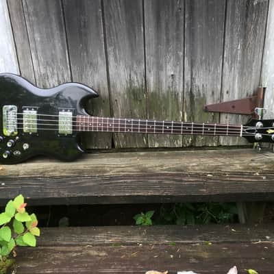 Rare  1977  Guild JetStar JSB-II Stereo/Mono 4-string Bass Black with OHSC image 1
