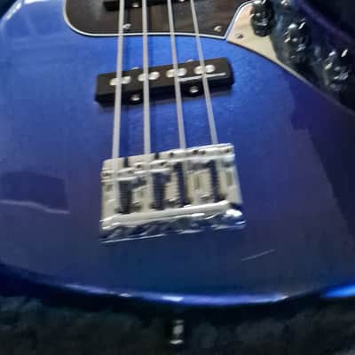 Fender American Standard Jazz Bass Fretless Custom Upgrades Mystic Blue 4-String image 12