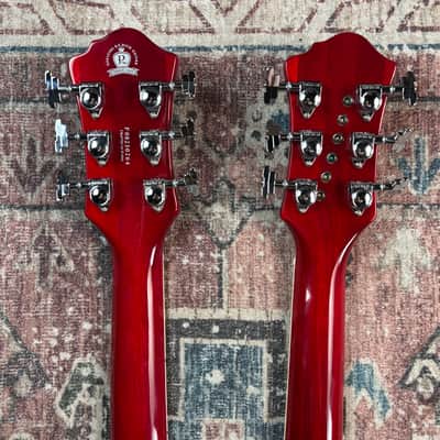 2008 B.C. Rich Bich Legacy Double Neck Transparent Red MIK Made In Korea Electric Guitar W/ Original Hardshell Case! image 12