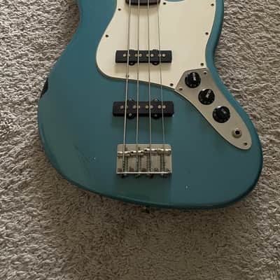 Fender Standard Jazz Bass 2000 MIM Rare Ocean Turquoise 4-String Bass Guitar image 2