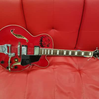 Ibanez Artcore AFS75T-TRD-12-01 SemiHollow Electric Guitar Red w/ Marilyn Monroe Decal image 1