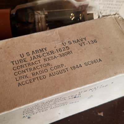 Pair IOB 1625 VT-136 Ken-Rad JAN NOS radio audio vacuum tubes valves tested 1943-1944 Type image 7