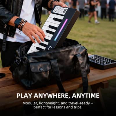 LEKATO 88 Key Quadruple-purpose Piano Keyboard Magnetic Keyboard with Pedal image 5