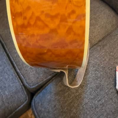 Michael Kelly Dragonfly Fretless Acoustic Bass 4 String with Fishman Electronics Blond Quilted image 15