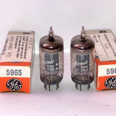 1957 GE 5965 12AV7 Tubes-Matched Pair, Tested NOS/NIB, Matched Codes image 1