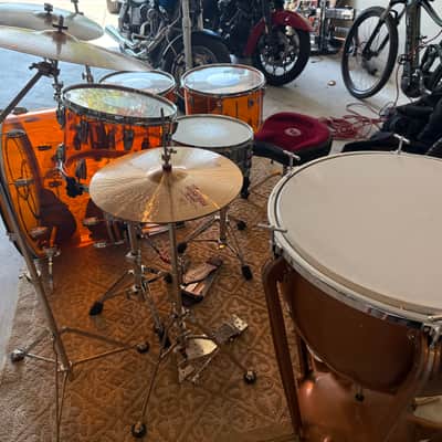 Ludwig Bonham Kit 2020 - Amber Vistalite w/Timpani image 5