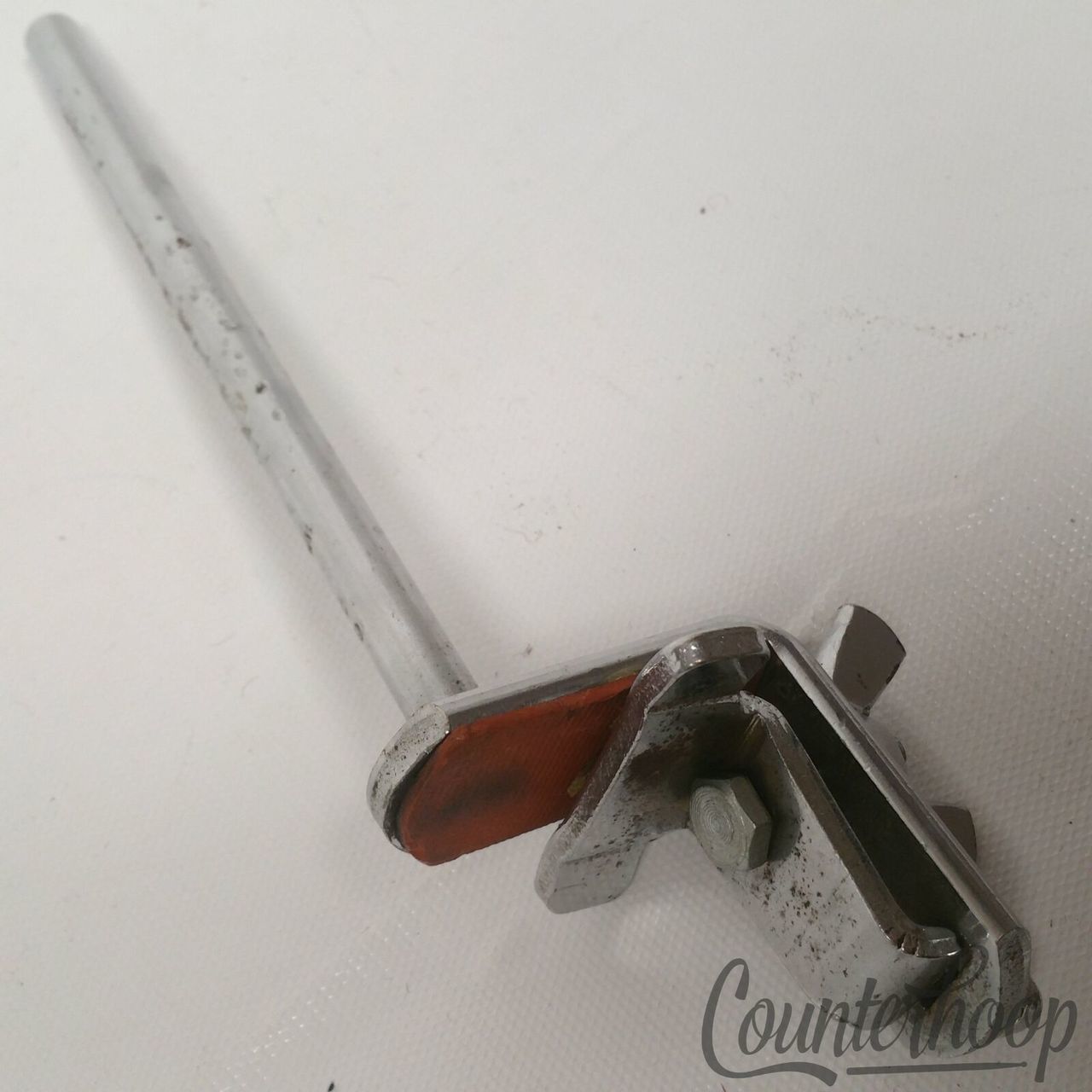 Ludwig Clamp-On Mount Bass Drum Cowbell Holder Rod Chrome Vintage 70s USA Part* — main photograph
