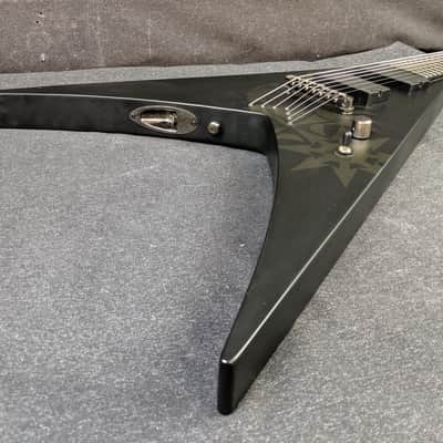 LTD Hex-7 Nergal Signature 7-String Electric Guitar Matte Black w/ Flying V Case image 7