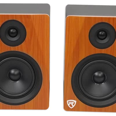 Pair Rockville APM5C 5.25" 250W Powered USB Studio Quality Bookshelf Speakers image 2