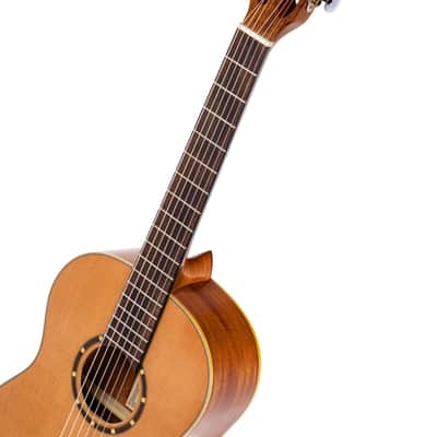 Ortega R122G-3/4 Family Series Cedar Top Mahogany Neck 3/4 Size Nylon 6-String Classical Acoustic Guitar w/Gig Bag image 7