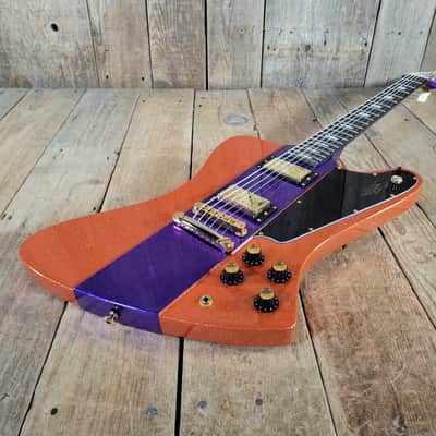 Kauer Banshee Custom Firebird Baritone - Tangelo Orange and Deep Purple Flake image 9
