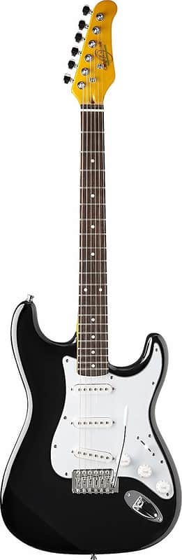 Oscar Schmidt OS-300-BK Double Cutaway Solid Body Maple Neck 6-String Electric Guitar image 1
