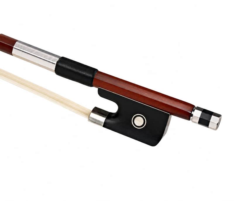 4/4 Octagonal Brazilwood Cello Bow Mongolian Horsehair Ebony Frog Parisian Eye image 1