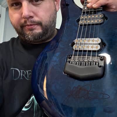 SIGNED Ernie Ball Music Man EBMM Majesty John Petrucci Blue Ink 6 image 21