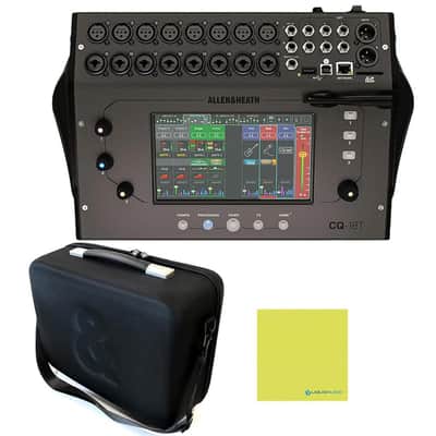 Allen & Heath CQ-18T Ultra-Compact 18in / 8out Digital Mixer with Wi-Fi Bundle with Allen & Heath CQ-18T Soft Case and Liquid Audio Polishing Cloth image 1