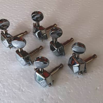 Squier Vintage Style Die Cast Tuning Machines Set (Replacement Tuners) 1990s-2000s - Chrome image 4