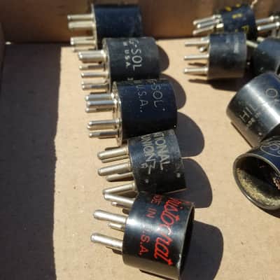 RCA etc. lot 5x 6-pin Vacuum Tube Bases UX6 U6A Hammond Leslie 1920s - 1940s - Black Bakelite image 3
