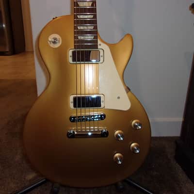 Gibson Les Paul Studio '70s Tribute with Mini-Humbuckers 2012 - 2015 Gold Top/Dark Back image 1