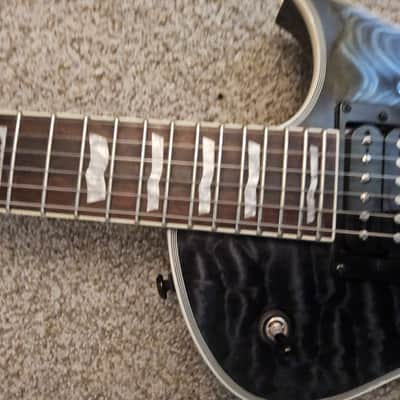 ESP LTD EC-1000 Piezo Quilted Maple 2017 - Quilted Maple See Through Black Seymour Duncans image 4