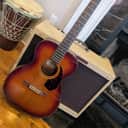 1963 Guild F-20 Troubadour, Exc, Sunburst, Gibson headstock, 0 size, OSC.
