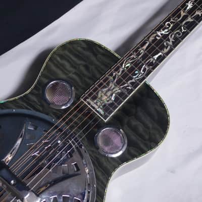 Used Michael Kelly Bayou Deluxe Resophonic square-neck RESONATOR guitar DOBRO w/ Case image 5