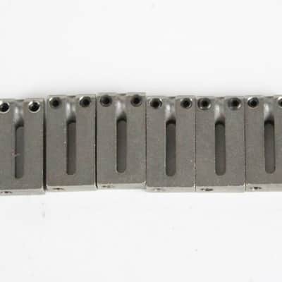 1991 Vintage Fender Stratocaster Plus/Deluxe/American Standard Bridge Block Saddles Set of 6 USA Strat 1990s image 4
