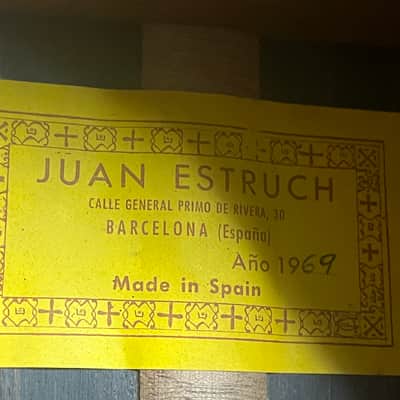 Juan Estruch Classical Guitar Vintage 1969 Rosewood and Spruce 1969 image 17