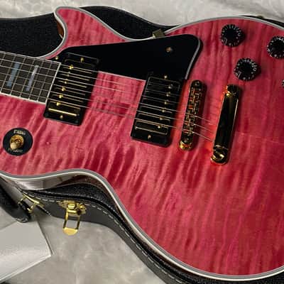 NEW! Gibson Dealer Select Custom Shop Les Paul Custom AAA Figured Top - Transparent Pink - Authorized Dealer - WOW! 8.65 lbs - G06982 image 7