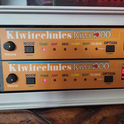 Oberheim Matrix-1000 "matched pair" w/Kiwi-1000 upgrades and programmer RARE!!! image 4