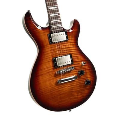 Cort M600 Tobacco Sunburst Flame Maple Top Double Cutaway Electric Guitar image 3