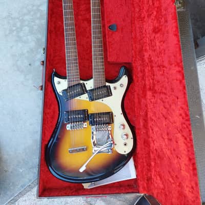 Mosrite Joe Maphis Double Neck 1960s  Sunburst image 7