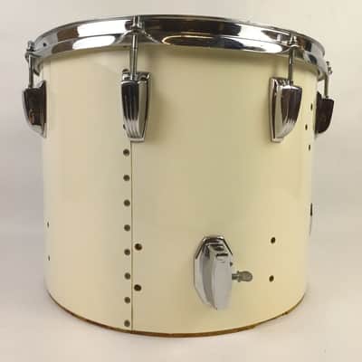 Ludwig 12x15"White Cortex Tom Drum Concert/Floor/Rack 70s B/O 6Ply Maple Vintage image 3