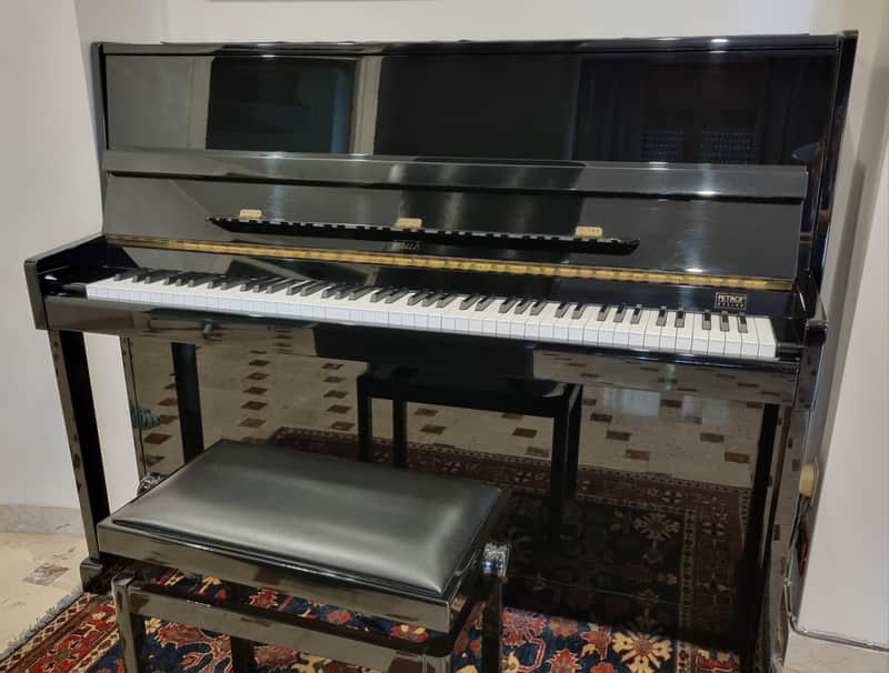 Petrof Fibich 119-II Upright Piano 1999 - Black High Gloss Finish image 1