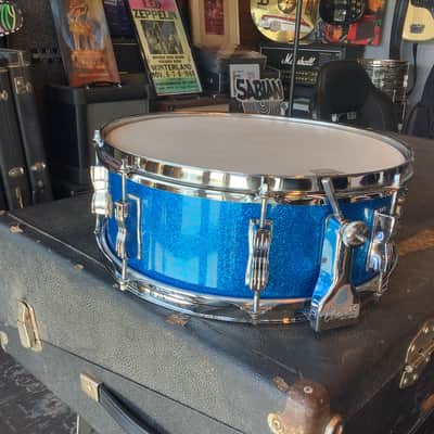 Ludwig Super Classic Keystone - S/N 1965 -5.5 x14 - Blue Sparkle - #596 image 6
