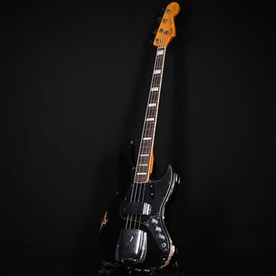 2024 Fender Custom Shop LTD ’64 Jazz Bass Heavy Relic *VIDEO* | Aged Black | Ash Body | Block Inlays image 5