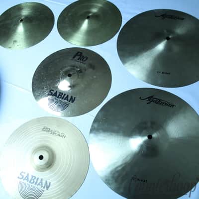 *Cymbals 9x Pack Lot 18"China Star Crash, 16"Crash+13"Agazarian Hi-Hats+Sabian* image 4
