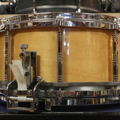 2000s Pearl 6.5x14 Free Floating Snare Drum in Natural Maple image 2
