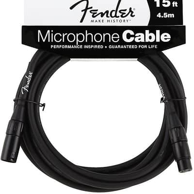 Fender Performance Series Microphone Cable, 15', Black 2016