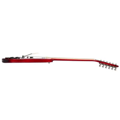 Epiphone  "Inspired by Gibson Custom Shop" 1963 Firebird V Guitar w/ Gibson USA Pickups Maestro Vibrola and Hard Case - Ember Red image 5