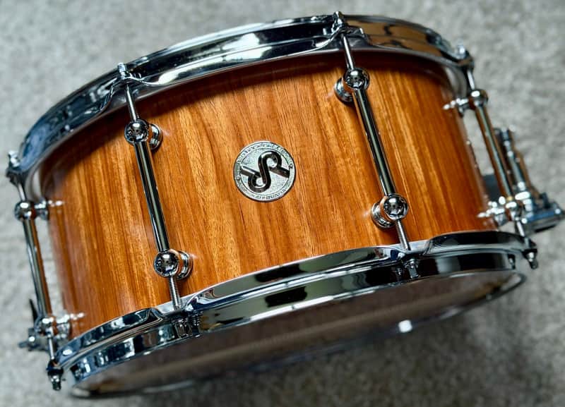Like-New: Red Rock (AUST) New Guinea Rosewood 14x7 stave snare  - natural satin image 1